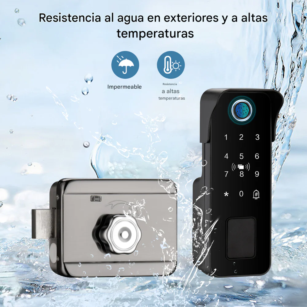CERRADURA INTELIGENTE WIFI TUYA SMART HUELLA EXTERIORES IP65 - Image 5