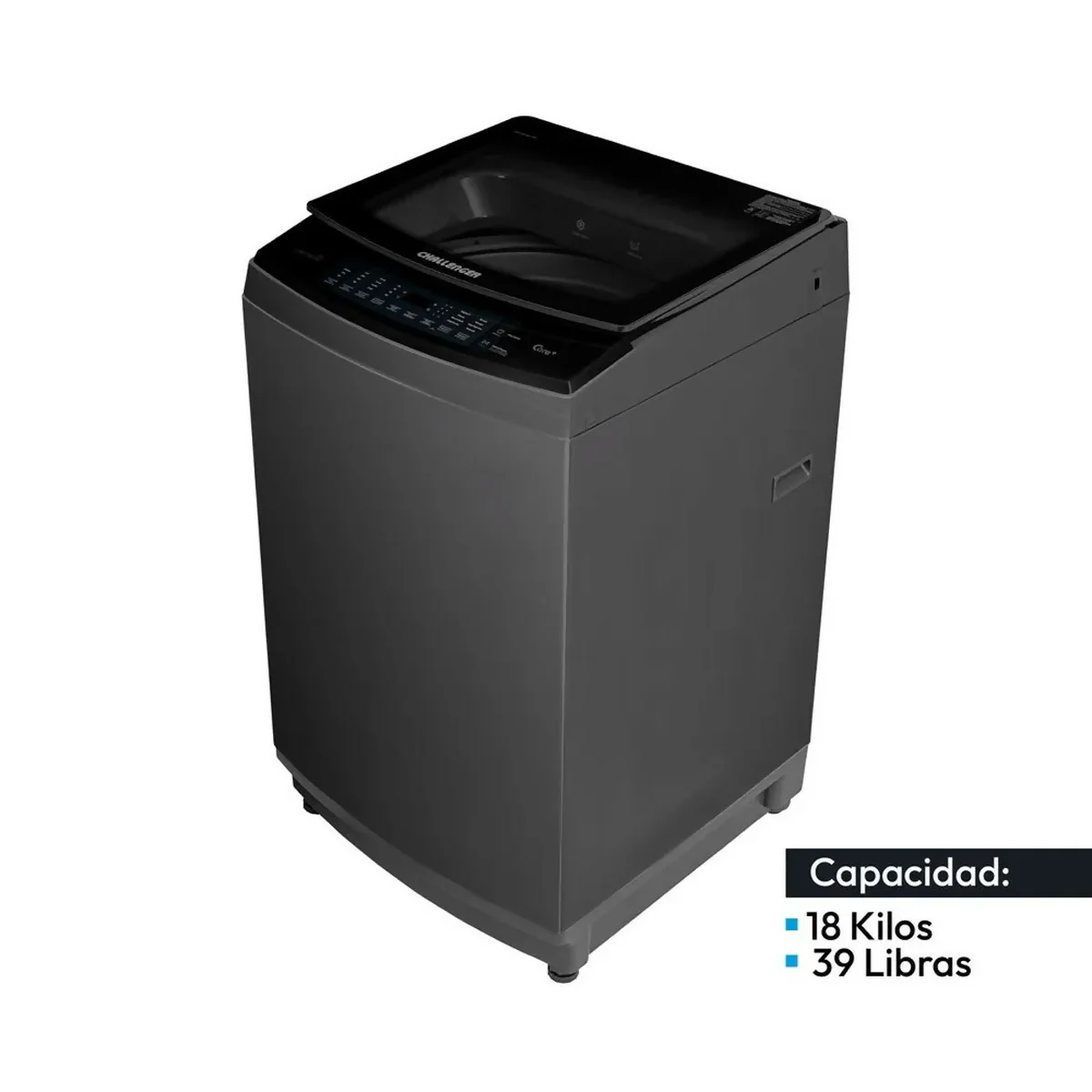 CHALLENGER LAVADORA AUTOMÁTICA CARGA SUPERIOR 18 KG (39 LB) CW 5718 - Image 3