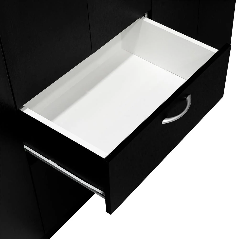 CLOSET ADIRA, WENGUE Y BLANCO, CON DOS TUBOS CROMADOS Y SEIS PUERTAS BATIENTES ZF - Image 8