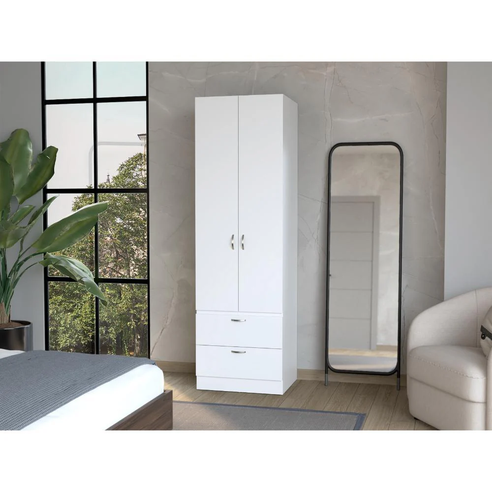 CLOSET AGATA, BLANCO, CON DOS PUERTAS Y DOS CAJONES ZF - Image 2