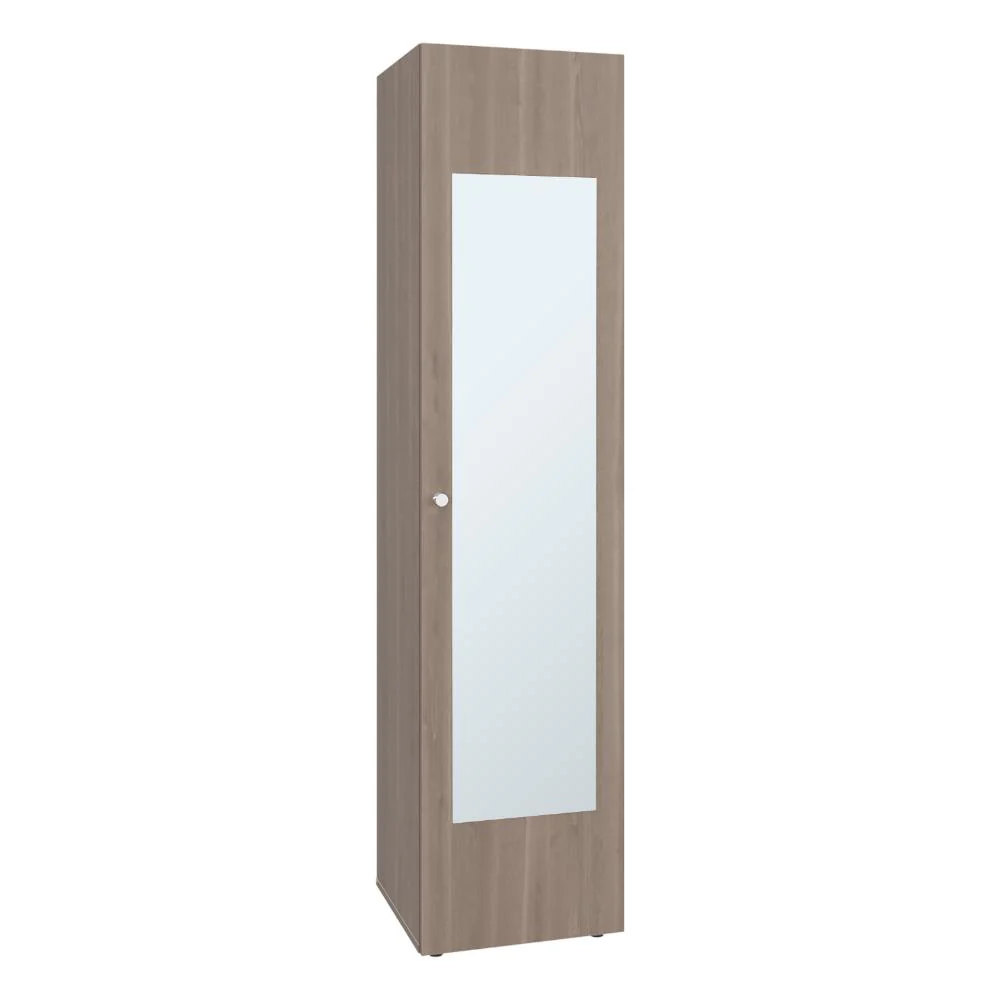 Closet Alma, Bardolino Y Blanco, Con espejo, Una puerta abatible y variedad de entrepaños  ZF
