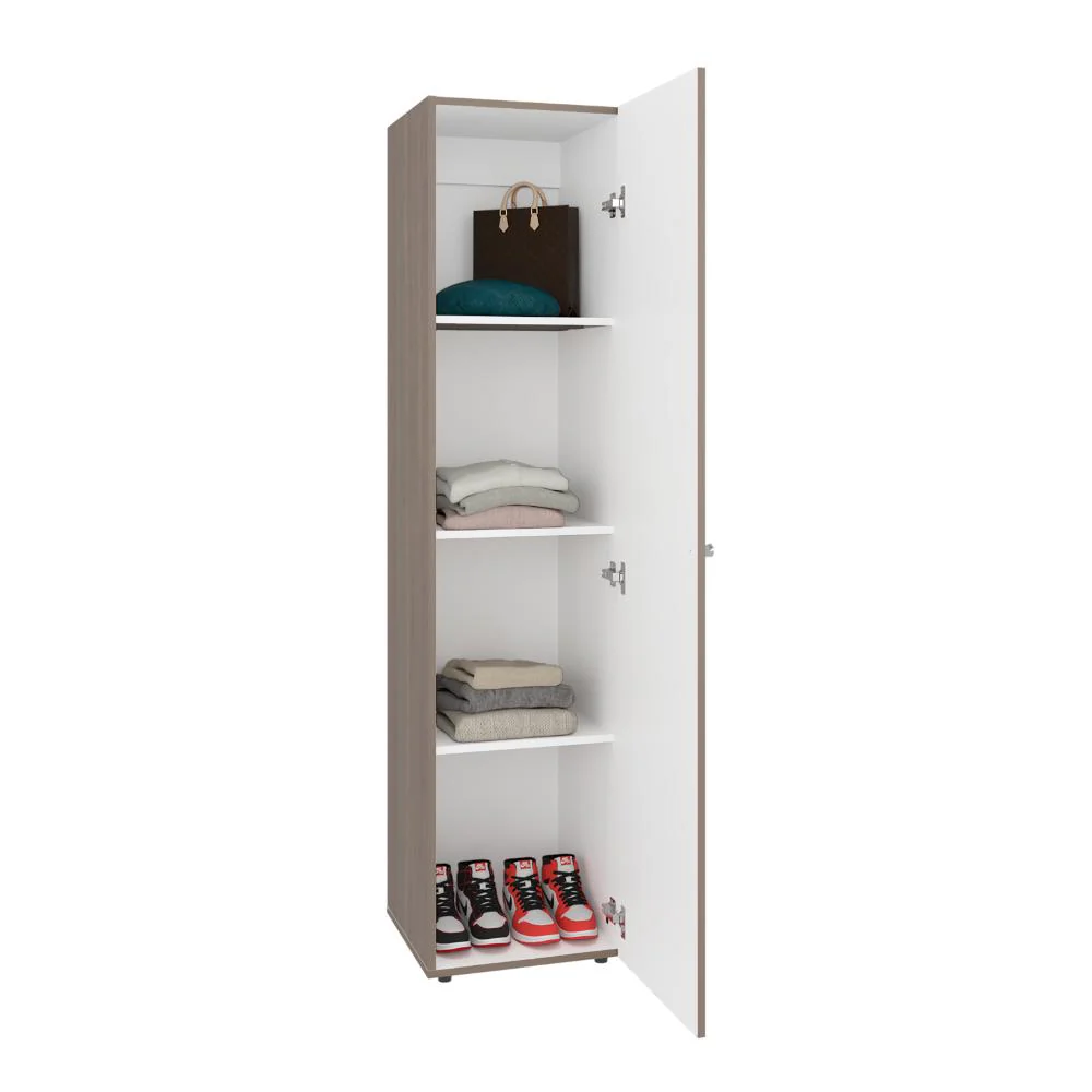 Closet Alma, Bardolino Y Blanco, Con espejo, Una puerta abatible y variedad de entrepaños  ZF - Image 2
