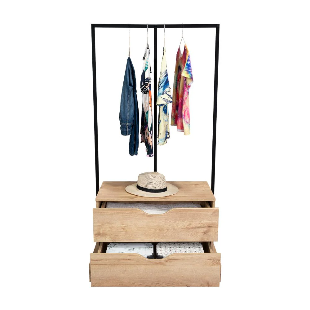 CLOSET ALMA, CAFÉ CLARO, CON DOS CAJONES Y DISEÑO MODERNO - Image 4