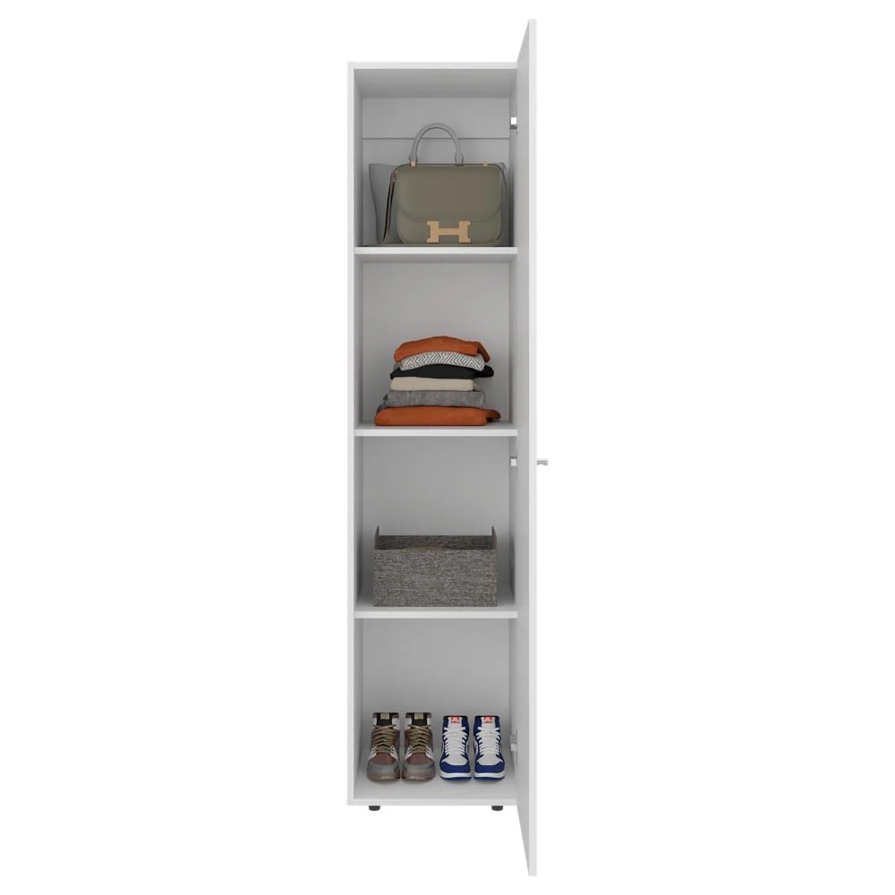 Closet Alma, Kronos Blanco, Diseño moderno con entrepaños y puerta ZF - Image 4