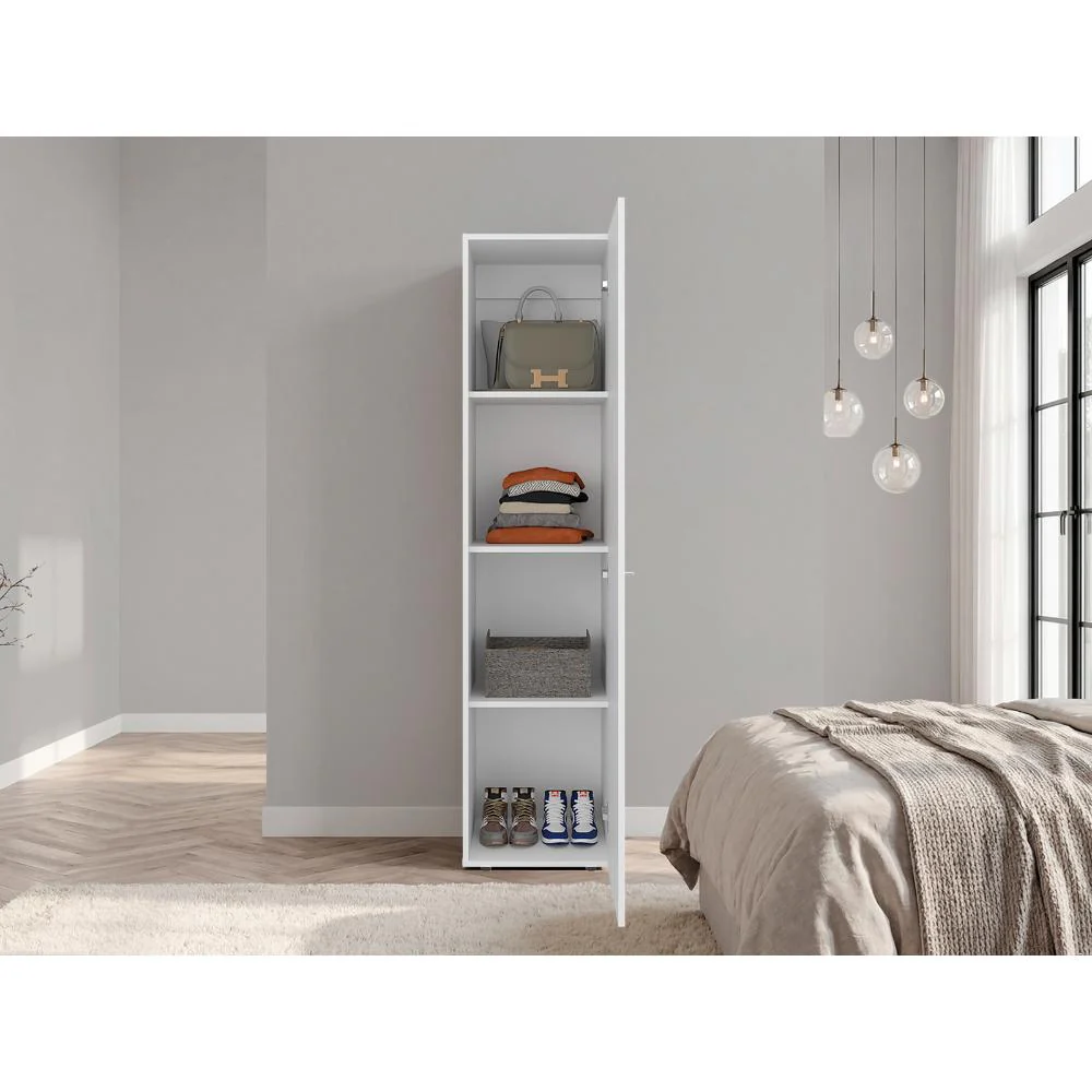 Closet Alma, Kronos Blanco, Diseño moderno con entrepaños y puerta ZF - Image 6
