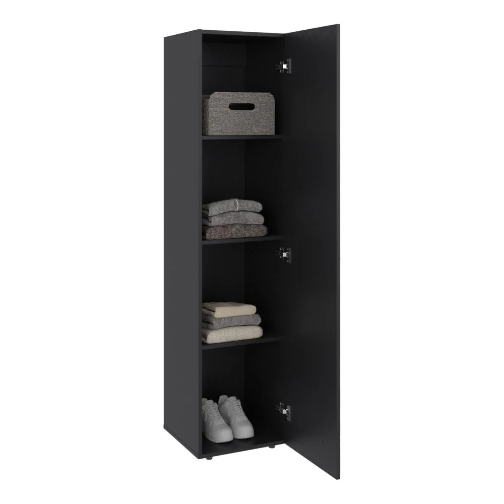Closet Alma, Wengue, Una puerta abatible y entrepaños para guardar ropa ZF - Image 2