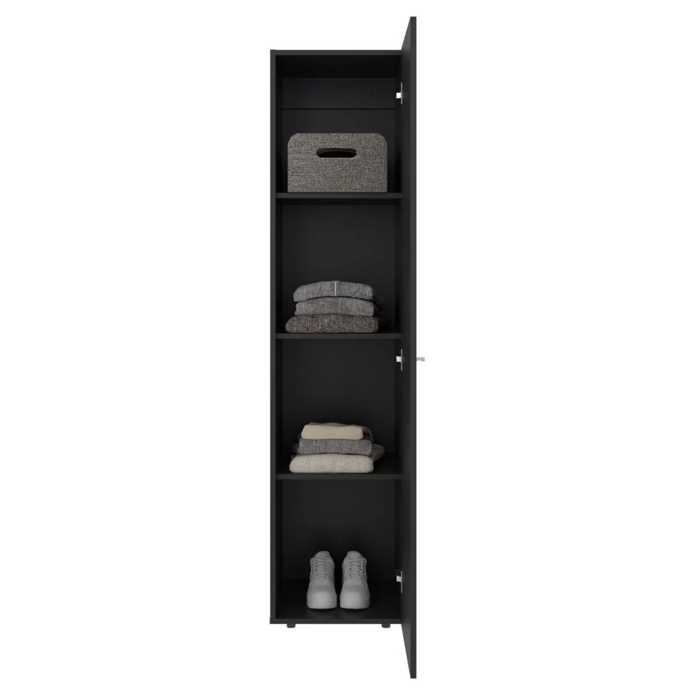 Closet Alma, Wengue, Una puerta abatible y entrepaños para guardar ropa ZF - Image 4