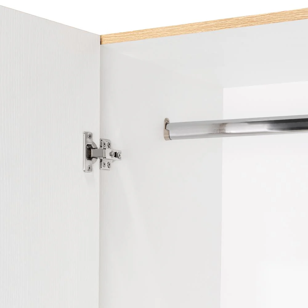 CLOSET AMÉRICA, CAFÉ CLARO Y BLANCO, CON DOS CAJONES Y VARIEDAD DE ENTREPAÑOS - Image 10