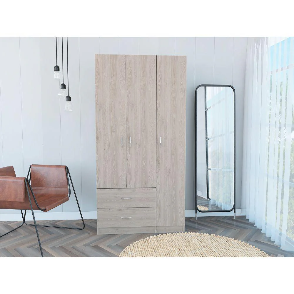 CLOSET AMÉRICA, HUMO, CON DOS CAJONES Y AMPLIOS ESPACIOS PARA GUARDAR ROPA    ZF - Image 3