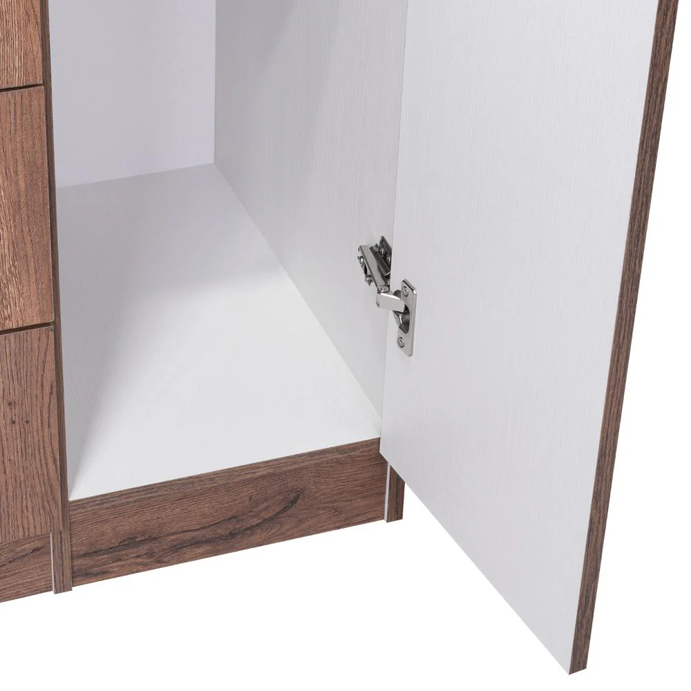 CLOSET AMÉRICA, NOGAL Y BLANCO, CON DOS CAJONES Y VARIEDAD DE ENTREPAÑOS - Image 11