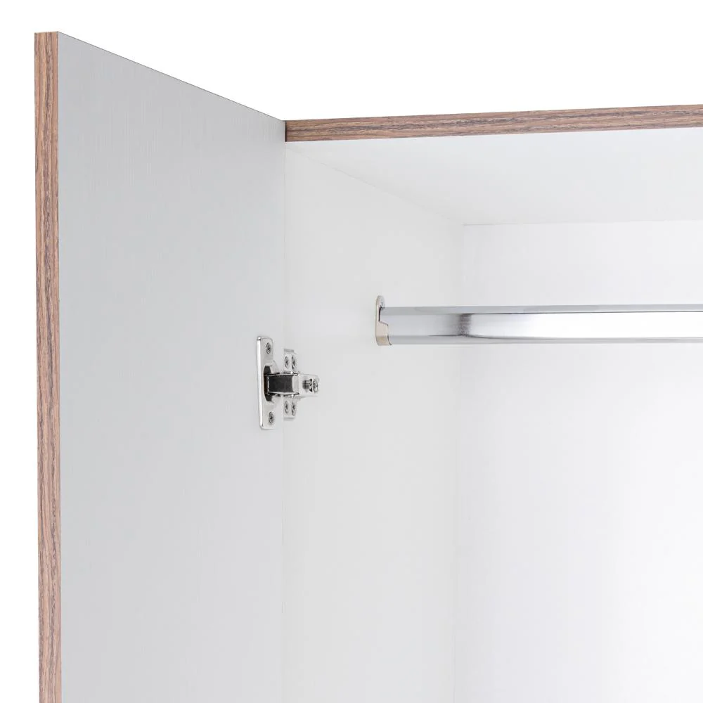 CLOSET AMÉRICA, NOGAL Y BLANCO, CON DOS CAJONES Y VARIEDAD DE ENTREPAÑOS - Image 12