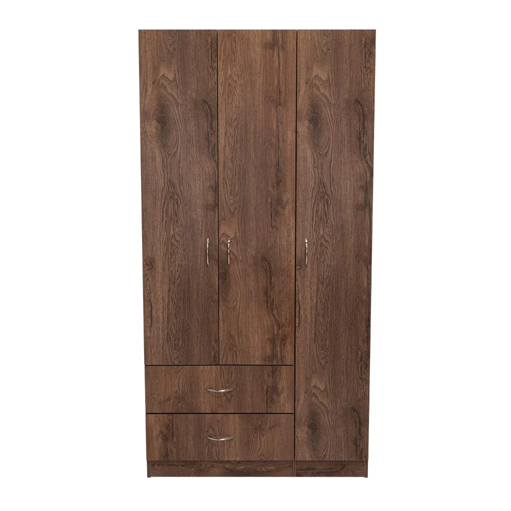 CLOSET AMÉRICA, NOGAL Y BLANCO, CON DOS CAJONES Y VARIEDAD DE ENTREPAÑOS - Image 7