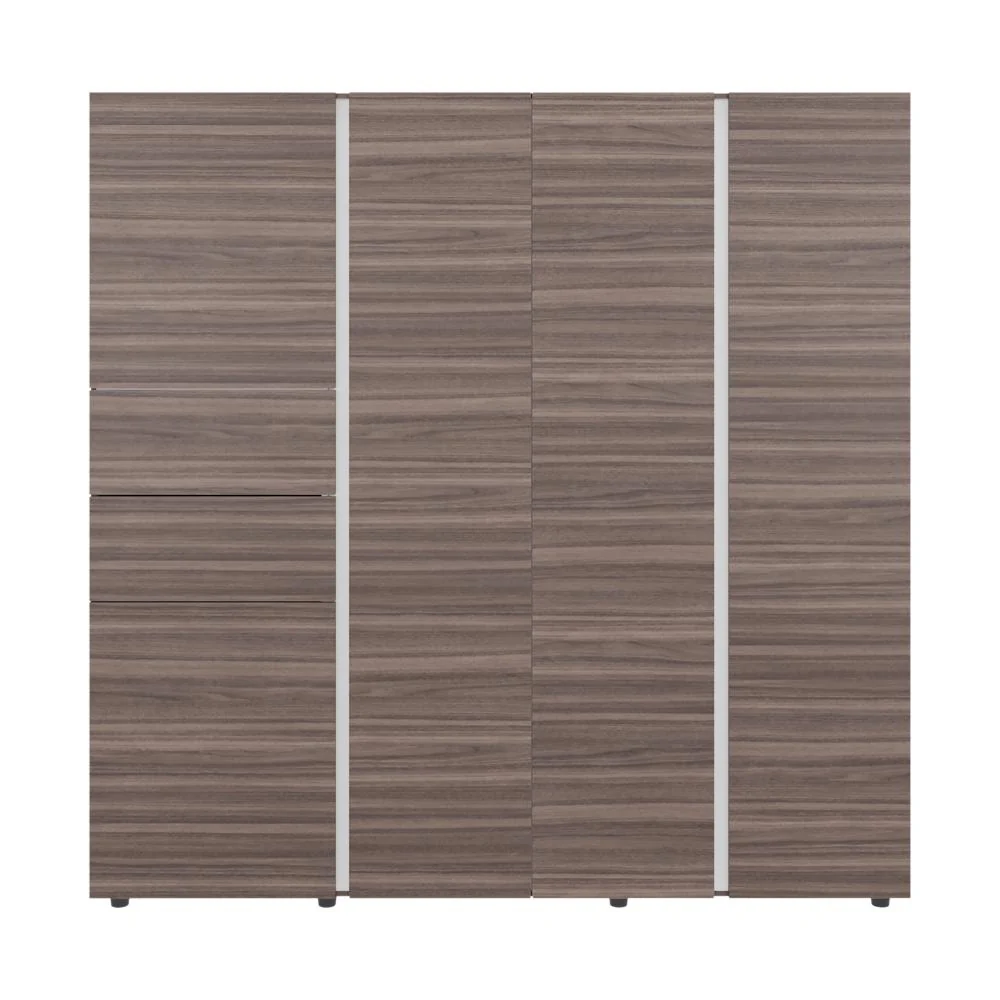 CLOSET ANTALYA 200X200, AVELLANA Y BLANCO, CON 5 PUERTAS ABATIBLES - Image 3