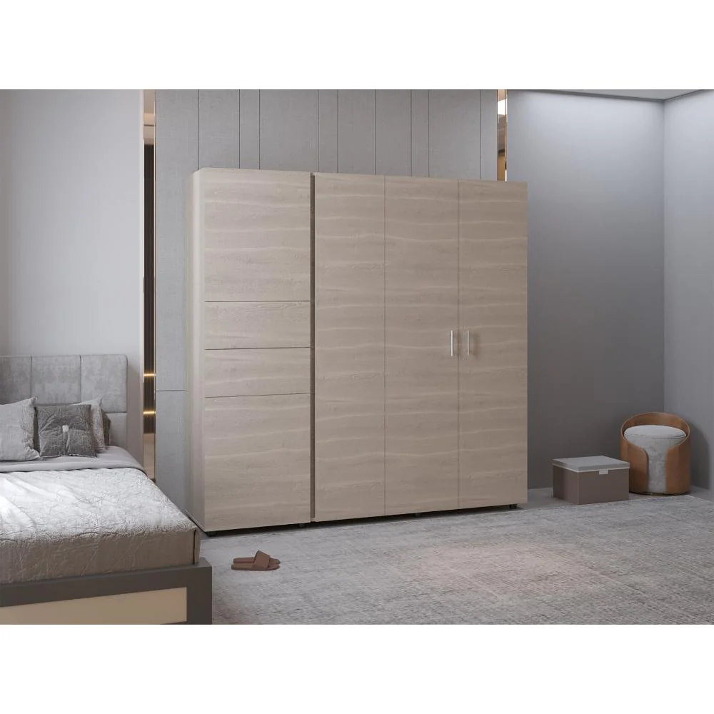 CLOSET ANTALYA 200X200, BARDOLINO Y BLANCO, CON 5 PUERTAS ABATIBLES - Image 5