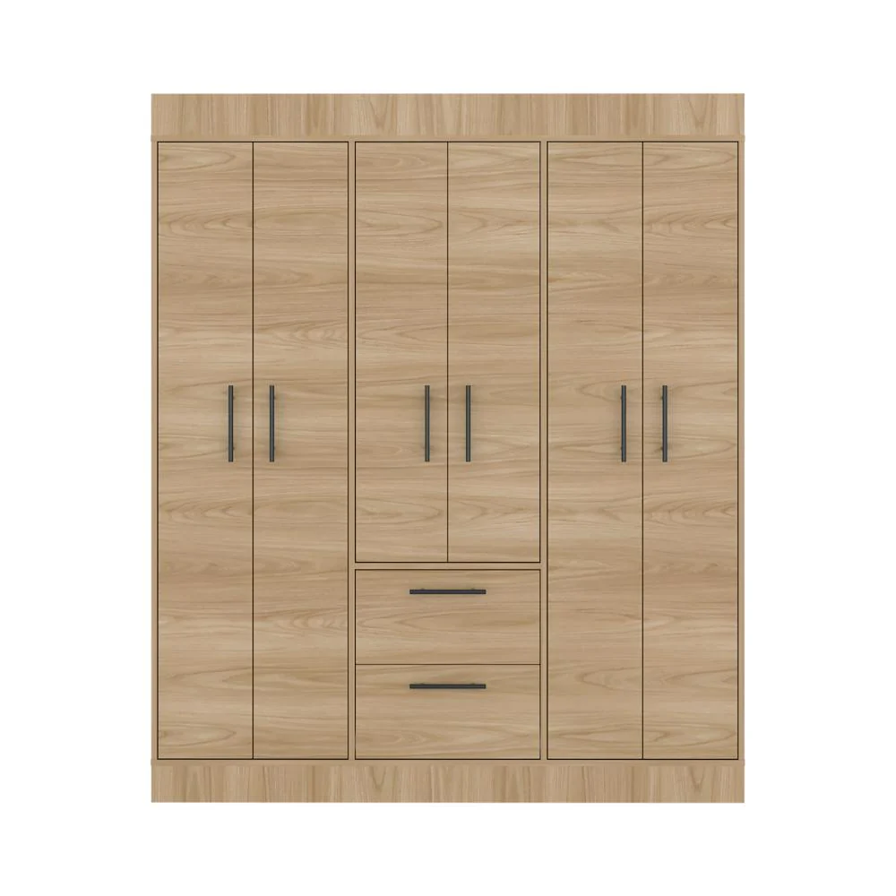 Closet Aura, Fresno Europeo y Wengue, con 6 puertas y dos cajones - Image 6