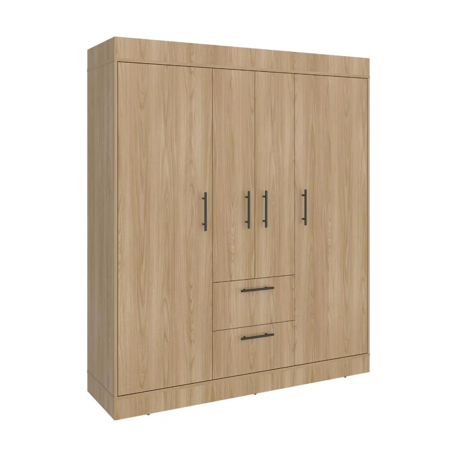 Closet Aura II, Fresno Europeo y Wengue, con 4 puertas y dos cajones - Image 2