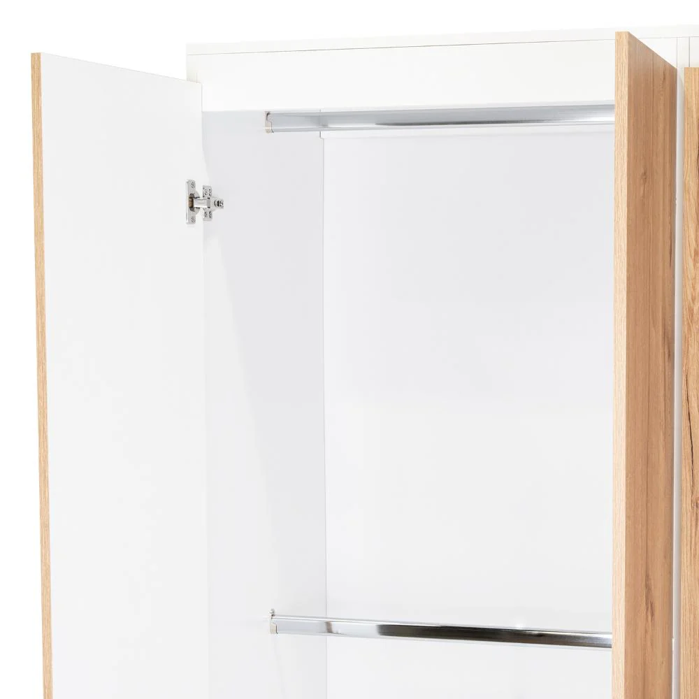CLOSET BARILOCHE BOMBAY, CAFÉ CLARO Y BLANCO DUQUEZA CON VARIEDAD DE ENTREPAÑOS Y SEIS PUERTAS ABATIBLES - Image 12