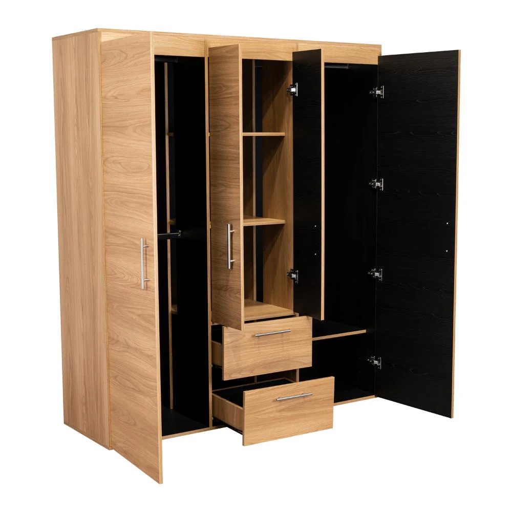 CLOSET BARILOCHE BOMBAY ECO, FRESNO EUROPEO Y WENGUE , CON VARIEDAD DE ENTREPAÑOS Y CUATRO PUERTAS ABATIBLES - Image 7