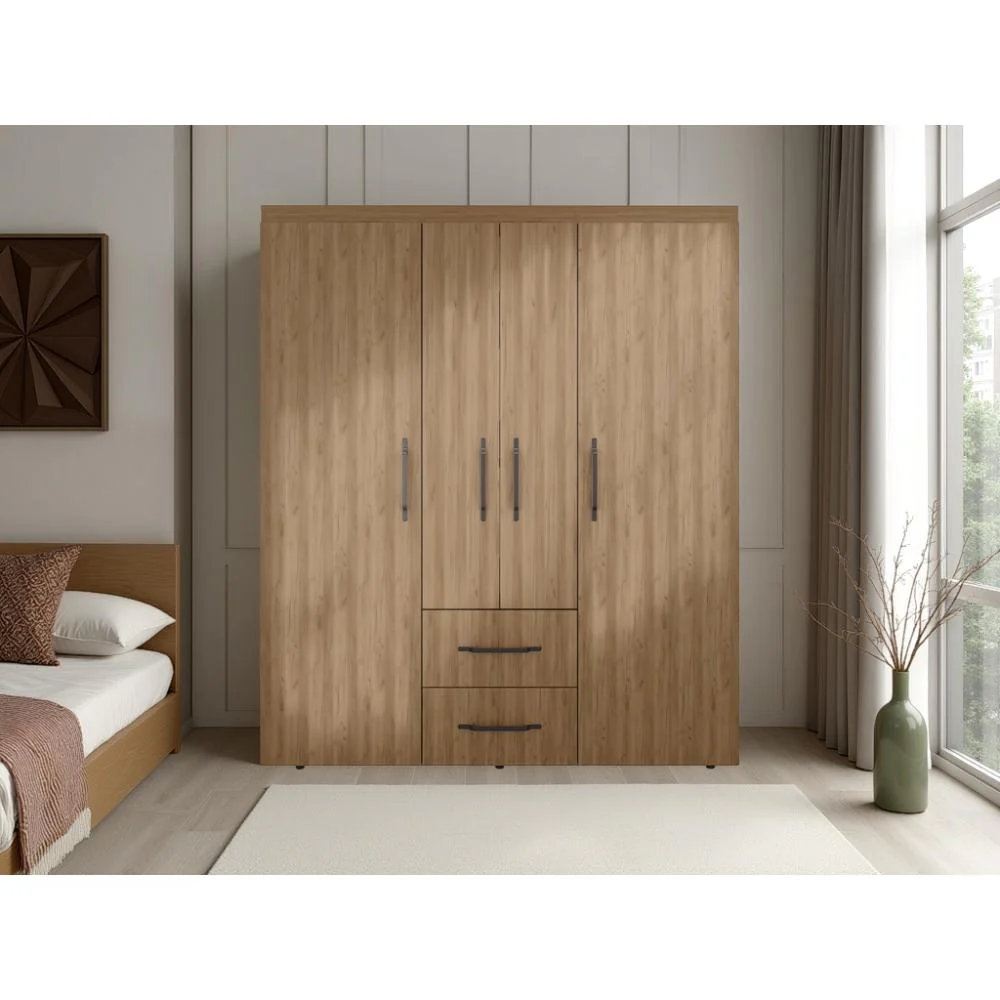 Closet Bariloche Eco, Kronos Fresno, Moderno con Variedad De Entrepaños, cuatro puertas y dos cajones ZF - Image 5