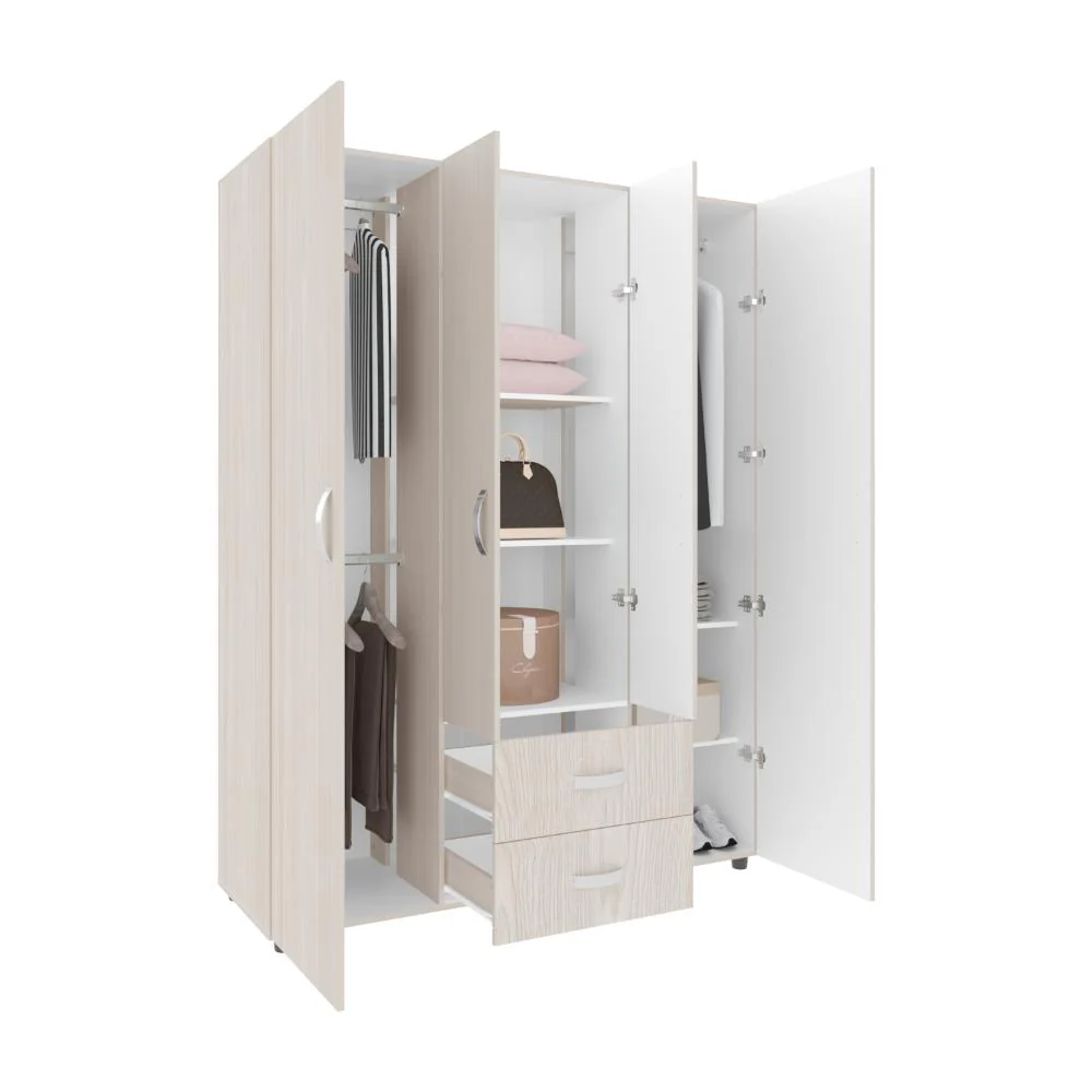 CLOSET BARIN 150, NEVADO Y BLANCO, CON DOS CAJONES ORGANIZADORES MULTIUSOS