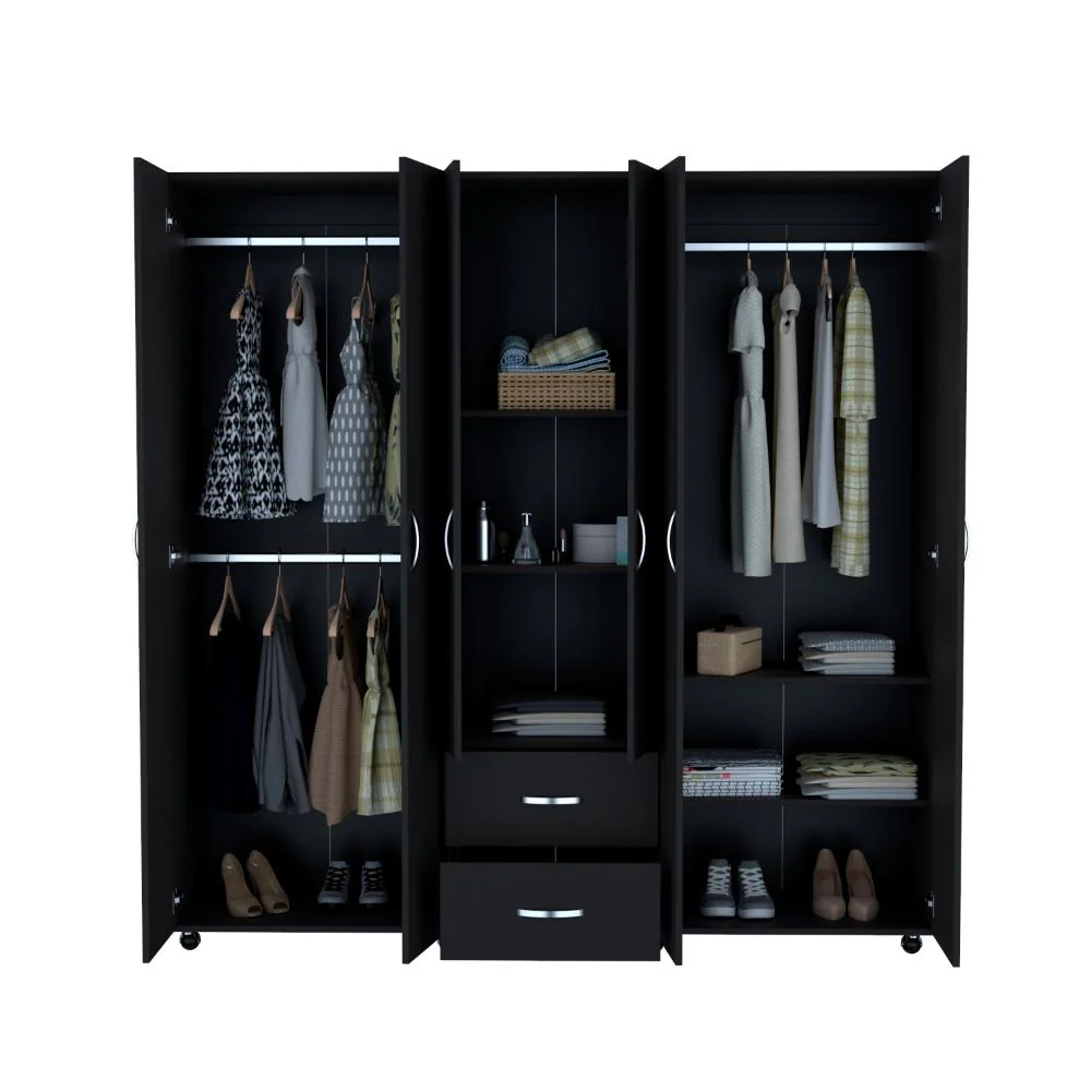 Closet Barin 200x200, Wengue, Con Cuatro Puertas Abatibles - Image 2