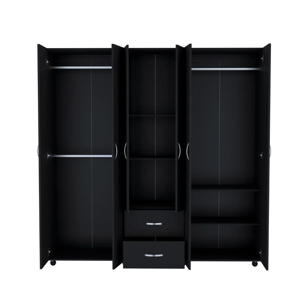 Closet Barin 200x200, Wengue, Con Cuatro Puertas Abatibles - Image 7