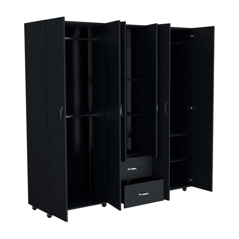 Closet Barin 200x200, Wengue, Con Cuatro Puertas Abatibles - Image 8