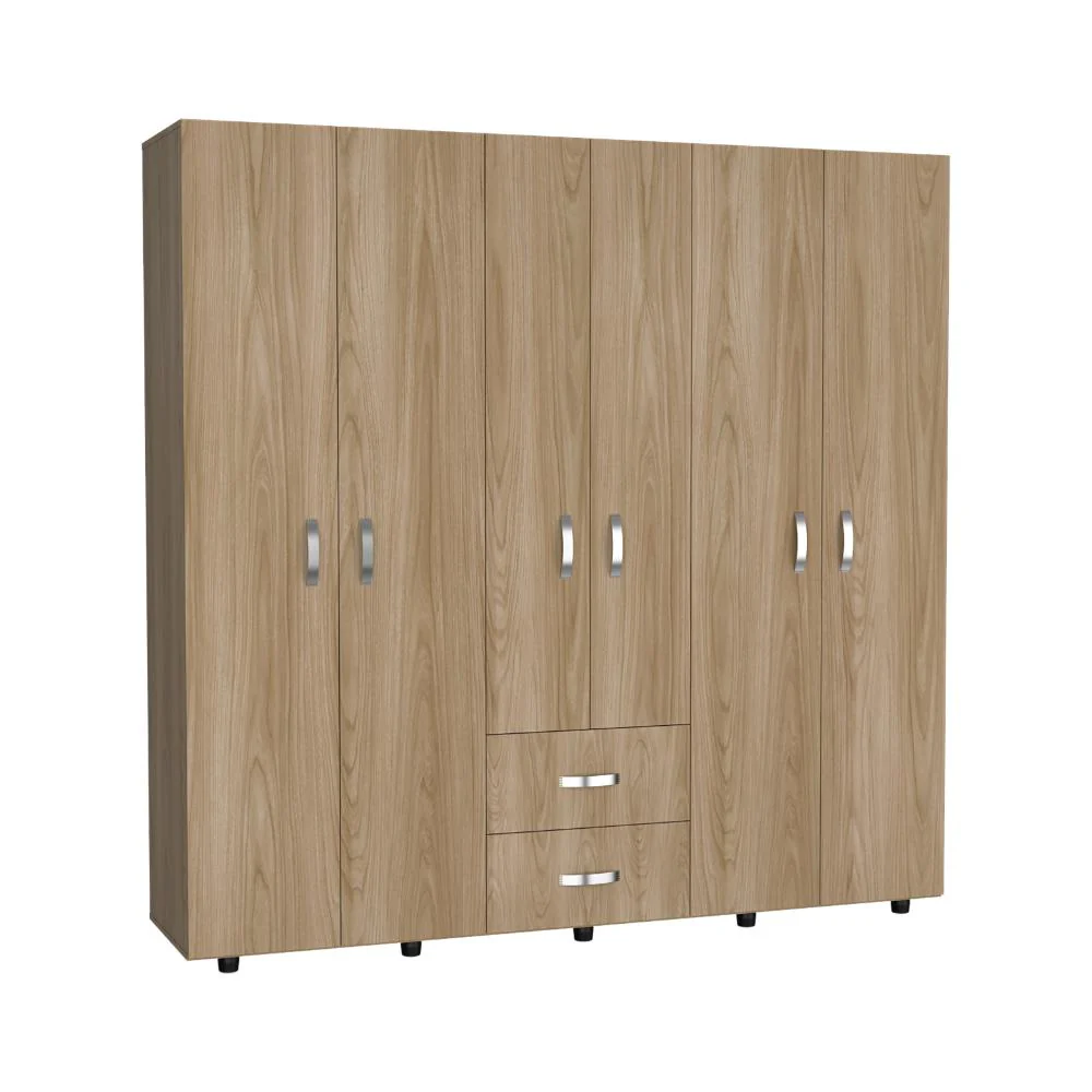 CLOSET BARIN 200, FRESNO EUROPEO Y WENGUE, CON CUATRO PUERTAS ABATIBLES