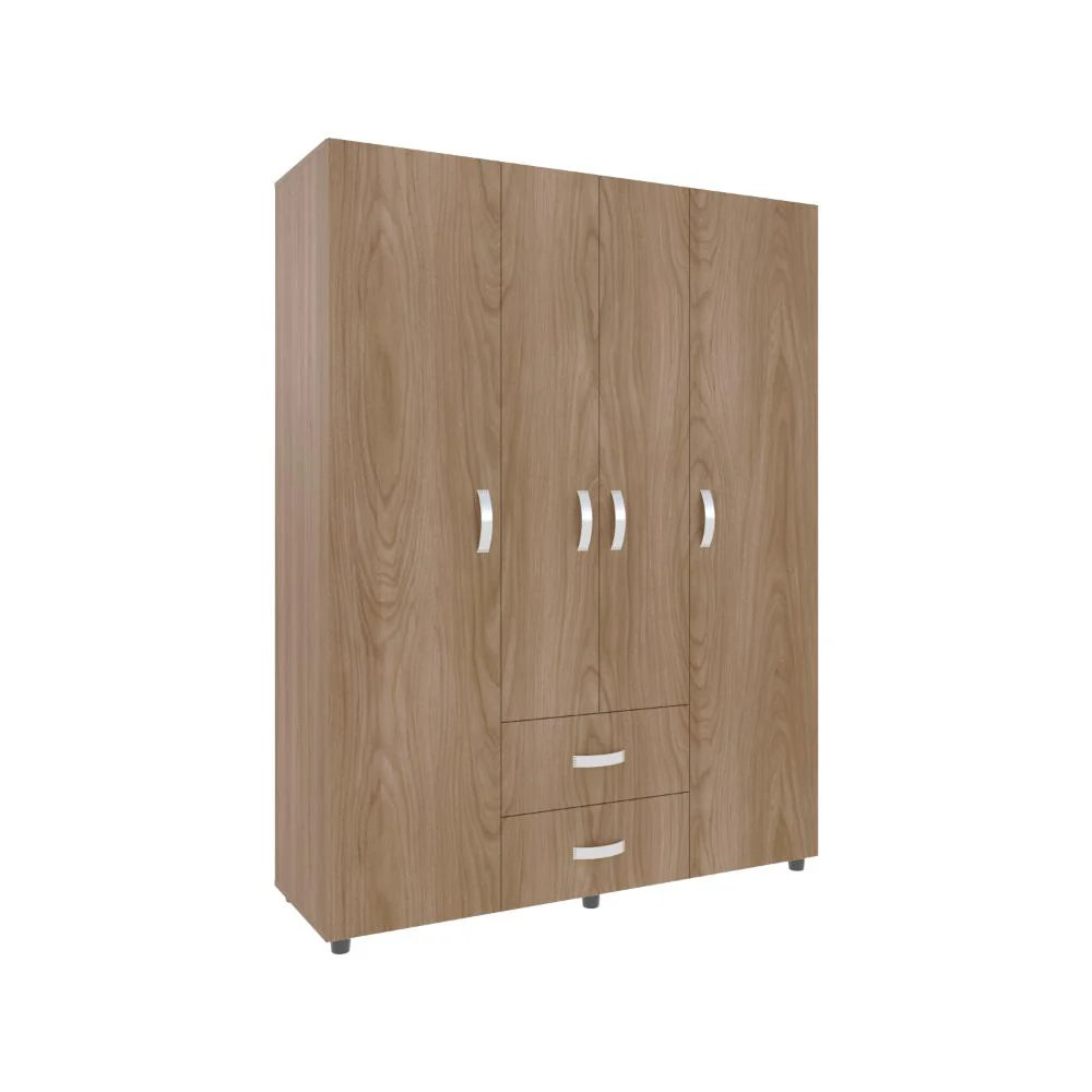 CLOSET BARIN 150, FRESNO EUROPEO Y WENGUE, CON DOS CAJONES ORGANIZADORES MULTIUSOS