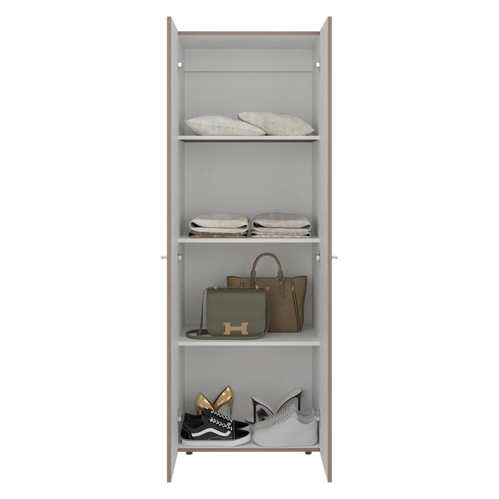 CLOSET BEICO, BARDOLINO Y BLANCO DUQUEZA, CON DOS PUERTAS ABATIBLES Y CUATRO ENTREPAÑOS - Image 2