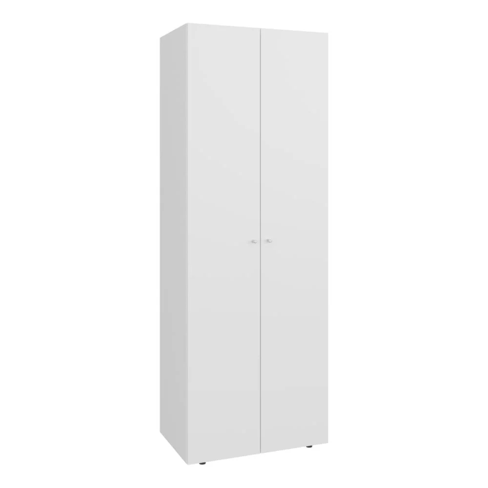 CLOSET BEICO, BLANCO DUQUEZA, CON DOS PUERTAS ABATIBLES Y UN TUBO CROMADO - Image 4