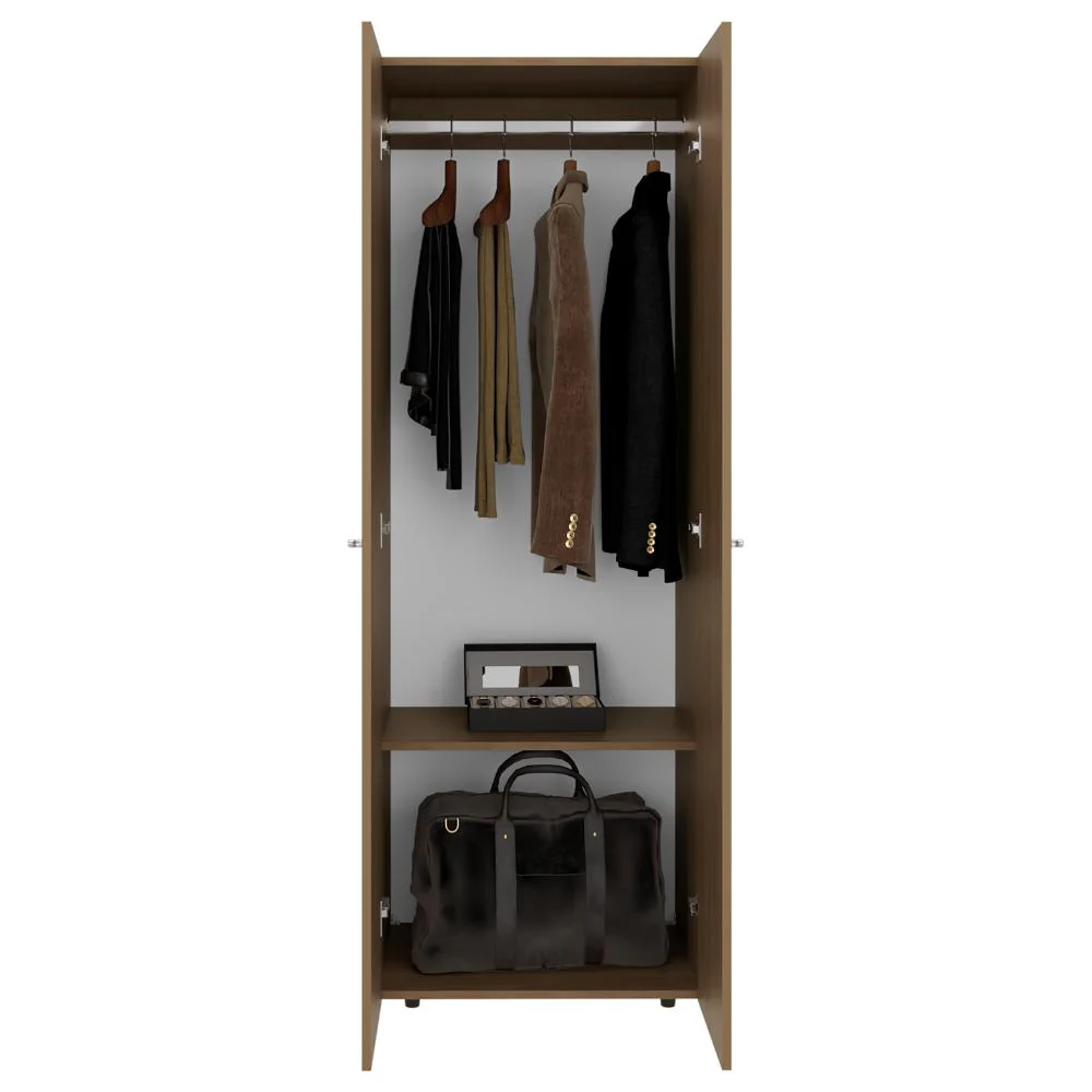 CLOSET BEICO, FRESNO EUROPEO Y BLANCO DUQUEZA, CON DOS PUERTAS ABATIBLES Y UN TUBO CROMADO ZF - Image 2