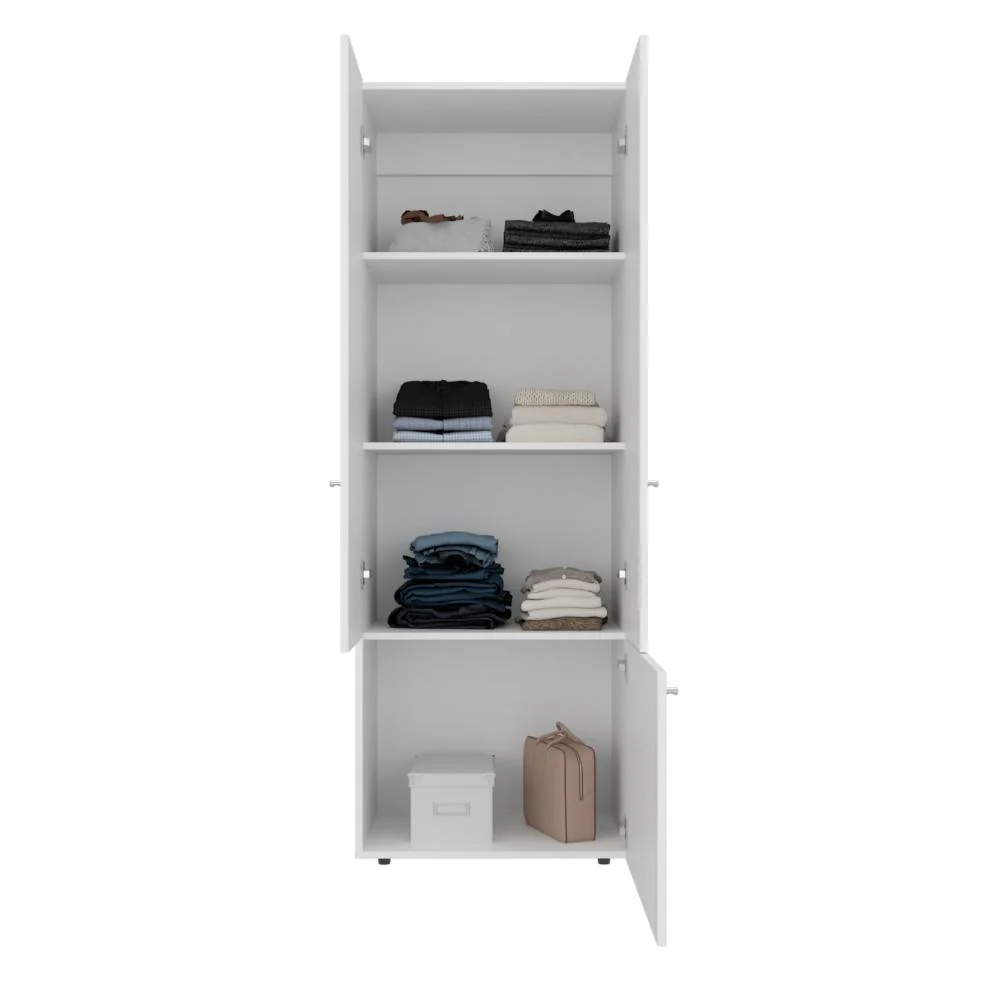 CLOSET BEICO II, BLANCO DUQUEZA, CON TRES PUERTAS ABATIBLES Y CUATRO ENTREPAÑOS - Image 2
