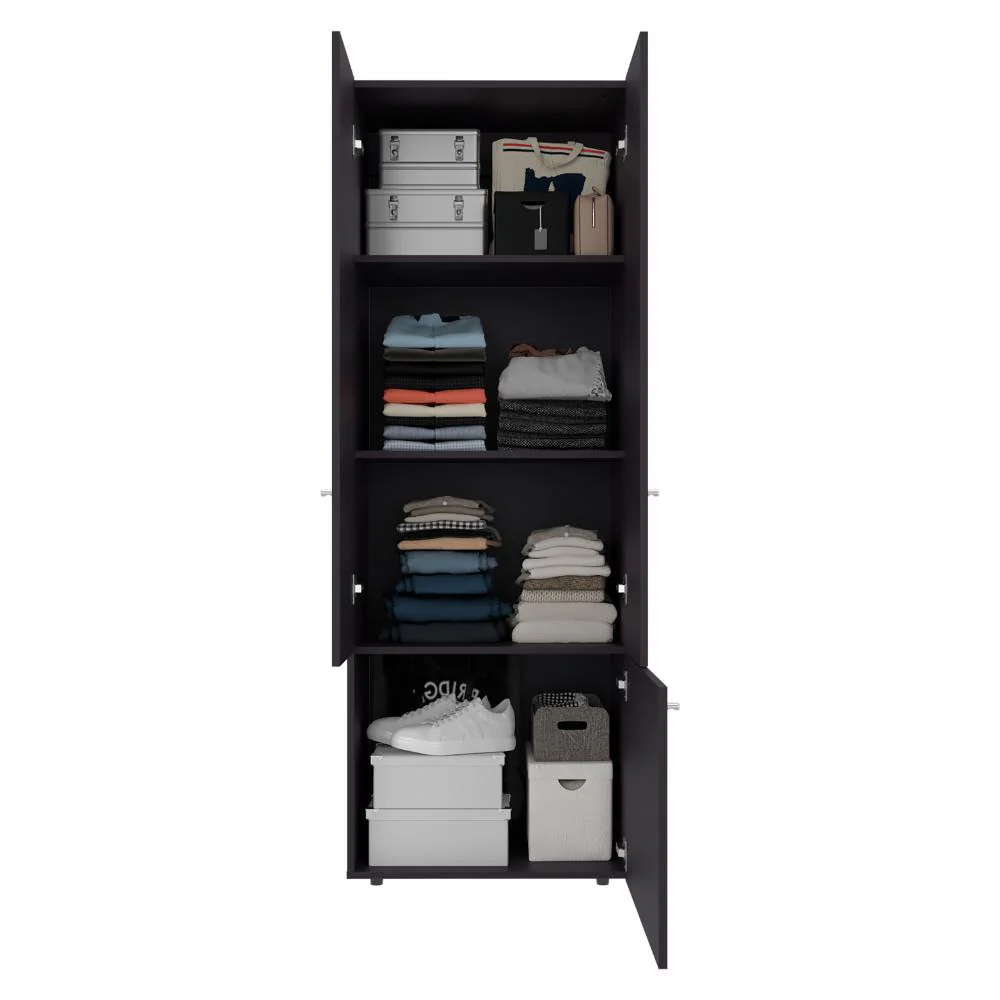 CLOSET BEICO II, FRESNO EUROPEO Y BLANCO DUQUEZA, CON TRES PUERTAS ABATIBLES Y CUATRO ENTREPAÑOS ZF - Image 2