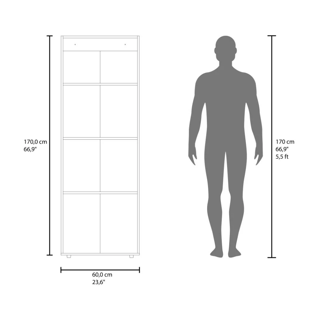 CLOSET BEICO II, FRESNO EUROPEO Y BLANCO DUQUEZA, CON TRES PUERTAS ABATIBLES Y CUATRO ENTREPAÑOS ZF - Image 7