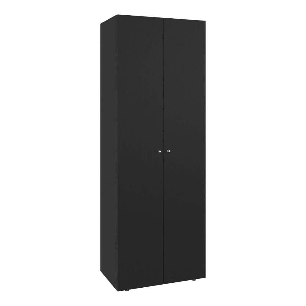 CLOSET BEICO, WENGUE, CON DOS PUERTAS ABATIBLES Y UN TUBO CROMADO - Image 5