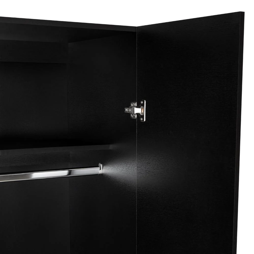 CLOSET CARLOTA, WENGUE, CON UN TUBO CROMADO Y TRES ENTREPAÑOS Y DOS PUERTAS - Image 10