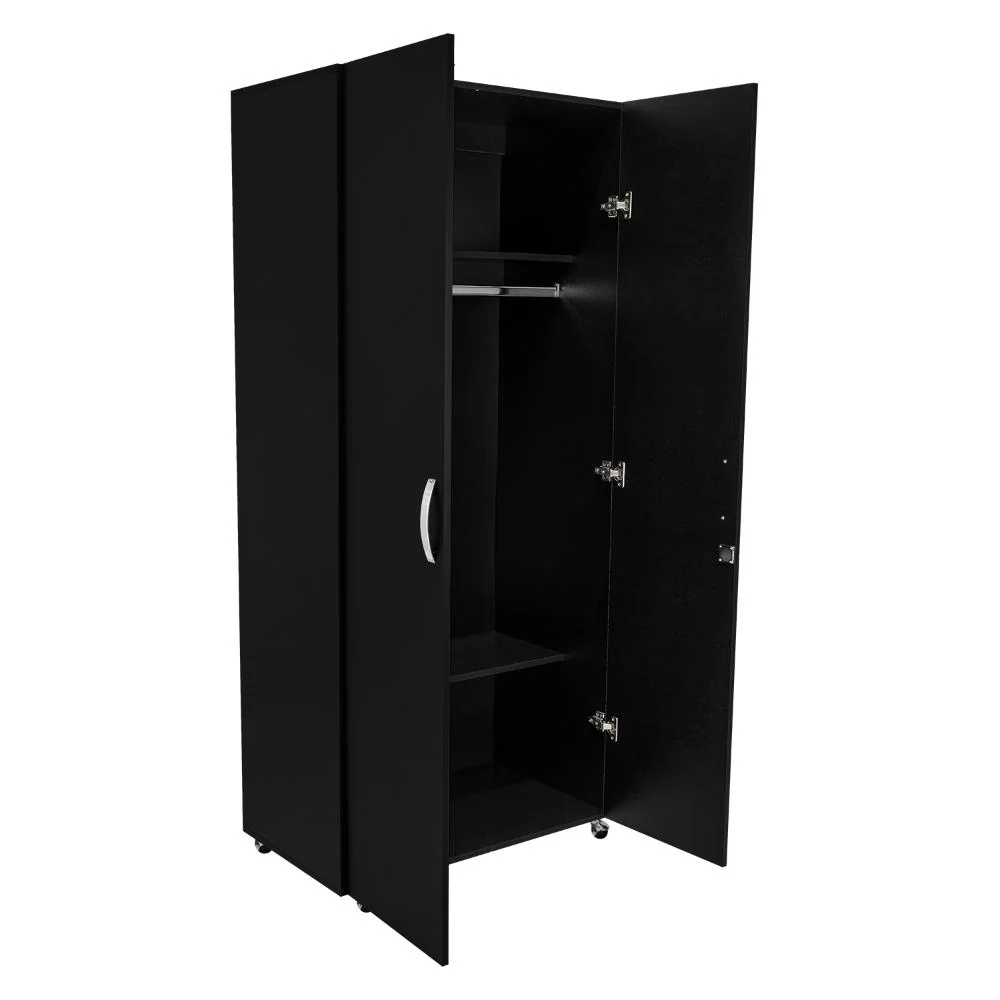 CLOSET CARLOTA, WENGUE, CON UN TUBO CROMADO Y TRES ENTREPAÑOS Y DOS PUERTAS - Image 8