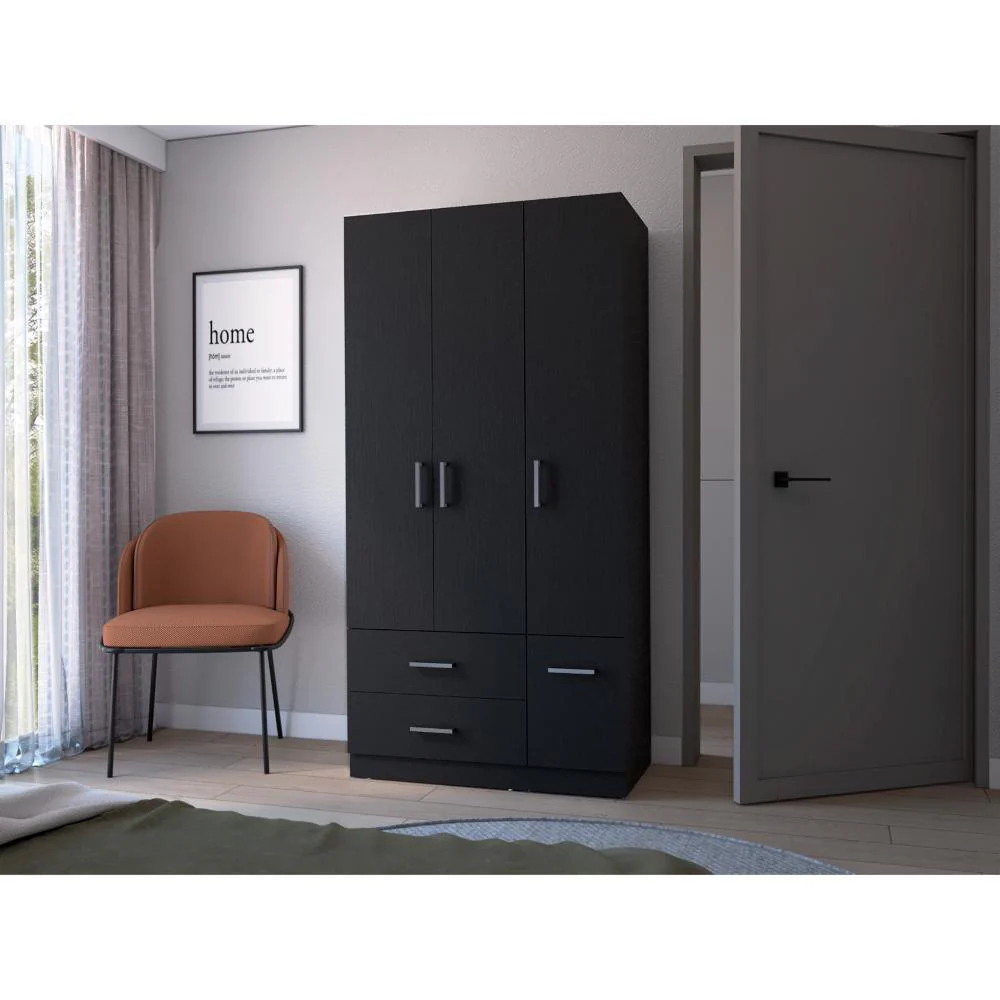 CLOSET CEBRES, WENGUE, CON CUATRO PUERTAS Y DOS CAJONES ZF - Image 4