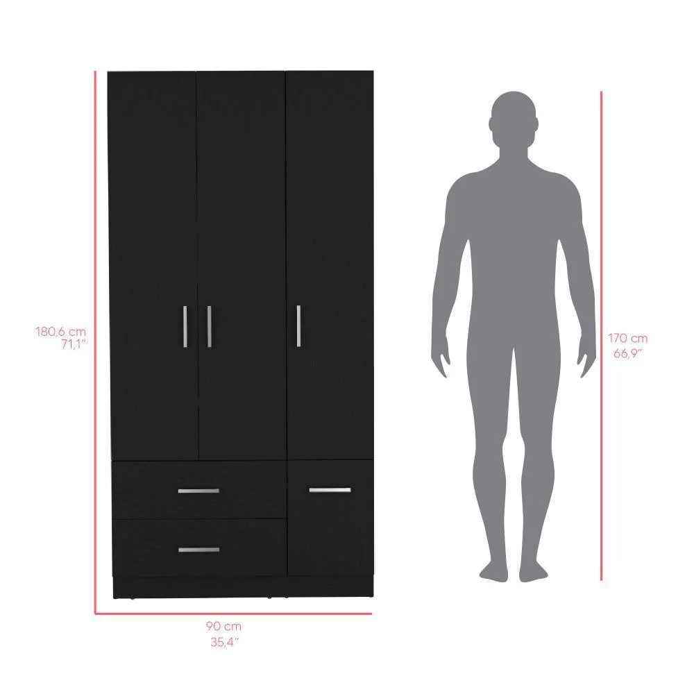 CLOSET CEBRES, WENGUE, CON CUATRO PUERTAS Y DOS CAJONES ZF - Image 7