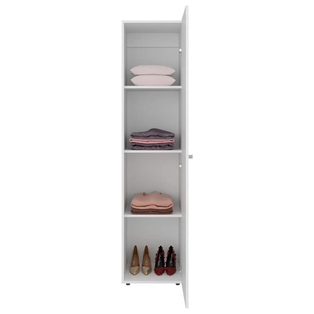 Closet Con Espejo Alma, Kronos Blanco, Diseño moderno con entrepaños y puerta ZF - Image 4