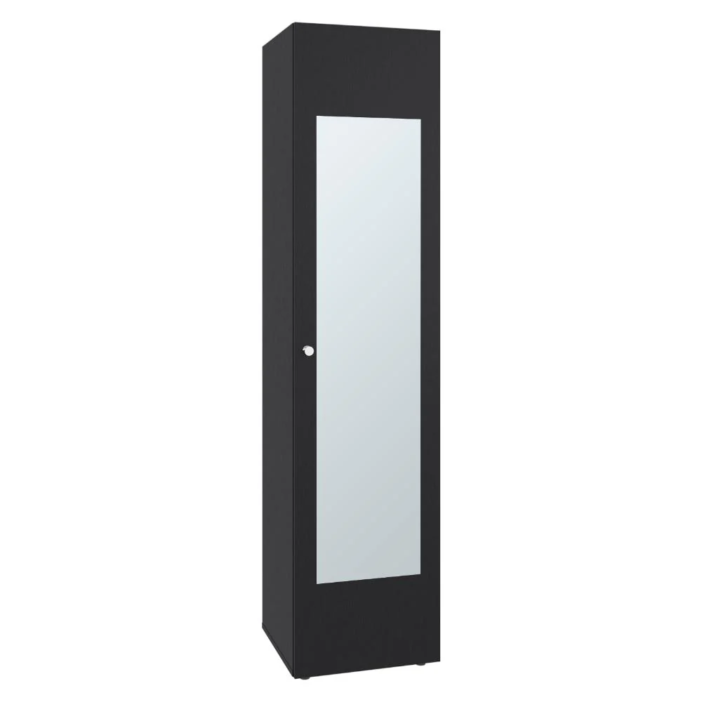 Closet Con Espejo Alma, Wengue, Una puerta abatible y entrepaños para guardar ropa ZF