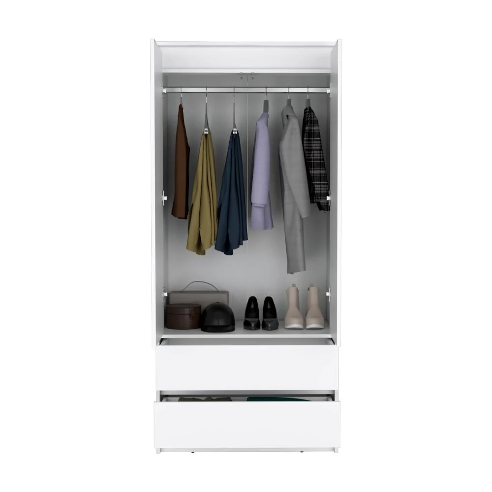 CLOSET CRUELLA, BLANCO, CON DOS PUERTAS ABATIBLES DEBE SER ANCLADO A LA PARED ZF - Image 4