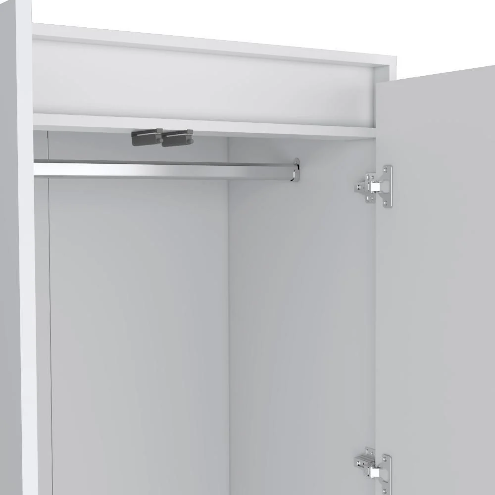 CLOSET CRUELLA, BLANCO, CON DOS PUERTAS ABATIBLES DEBE SER ANCLADO A LA PARED ZF - Image 6