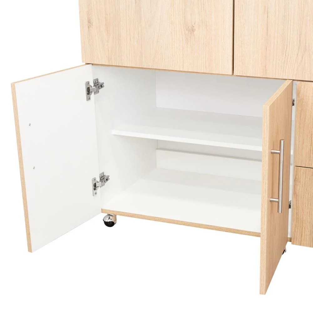 CLOSET DALLAS, BEIGE Y BLANCO, CON OCHO PUERTAS ABATIBLES Y DOS CAJONES ORGANIZADORES - Image 12