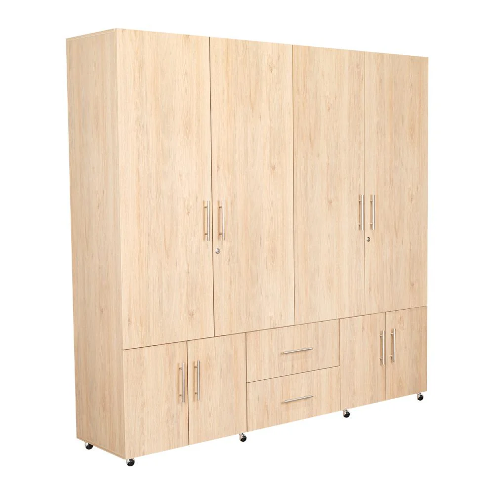 CLOSET DALLAS, BEIGE Y BLANCO, CON OCHO PUERTAS ABATIBLES Y DOS CAJONES ORGANIZADORES - Image 3