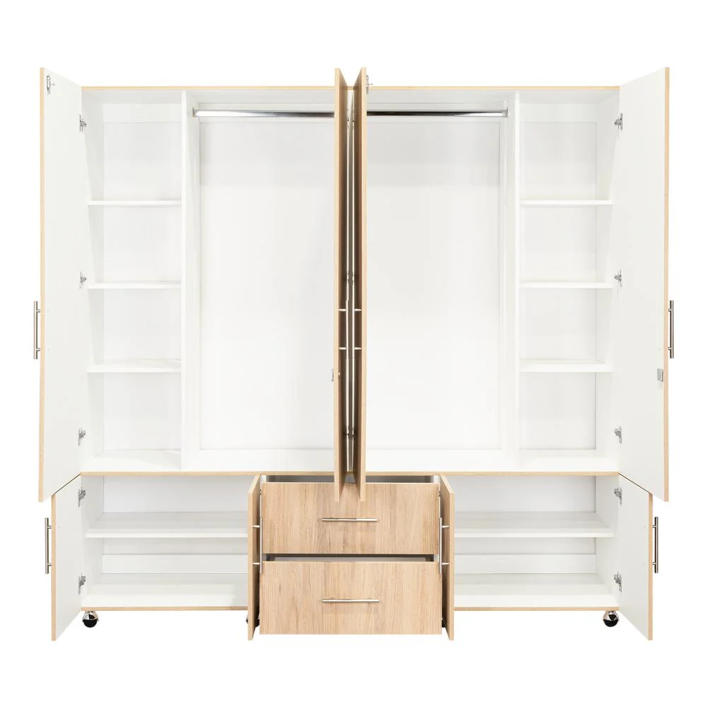 CLOSET DALLAS, BEIGE Y BLANCO, CON OCHO PUERTAS ABATIBLES Y DOS CAJONES ORGANIZADORES - Image 8