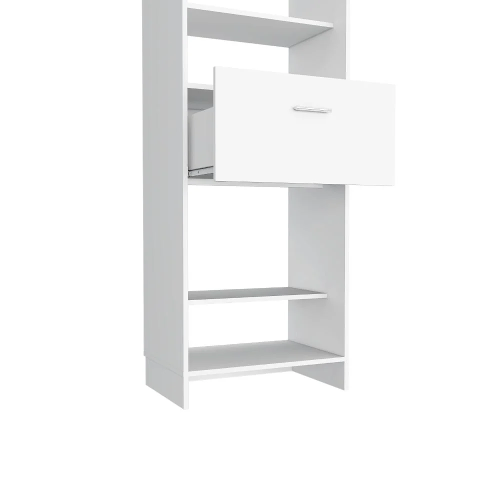 CLOSET DELHI 150, BLANCO DUQUEZA, CON TRES ENTREPAÑOS Y UN TUBO PARA COLGAR ROPA ZF - Image 13
