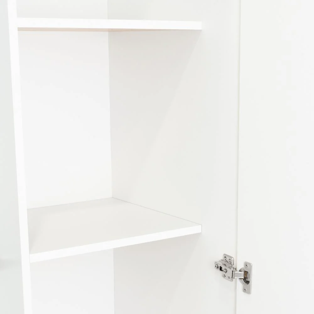 CLOSET TERA, BEIGE Y BLANCO, DOS PUERTAS ABATIBLES Y DOS TUBOS CROMADOS - Image 11