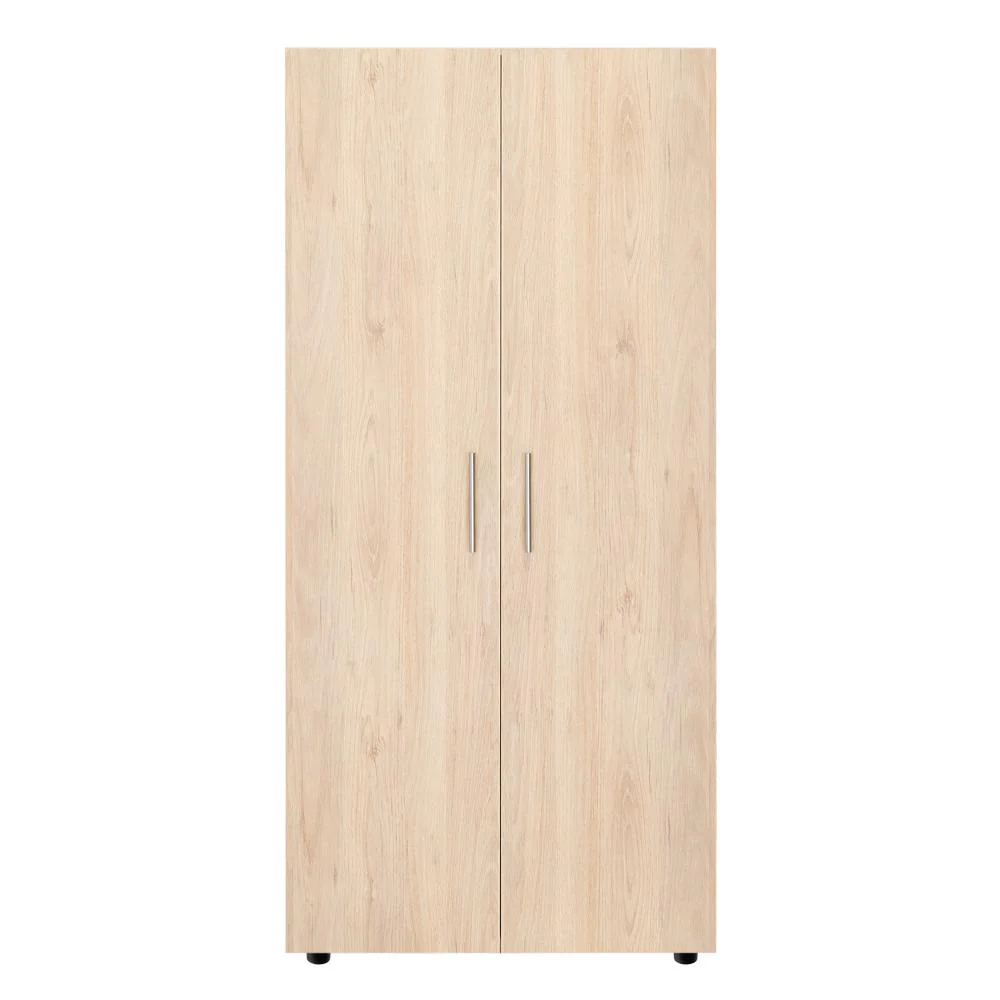 CLOSET TERA, BEIGE Y BLANCO, DOS PUERTAS ABATIBLES Y DOS TUBOS CROMADOS - Image 2